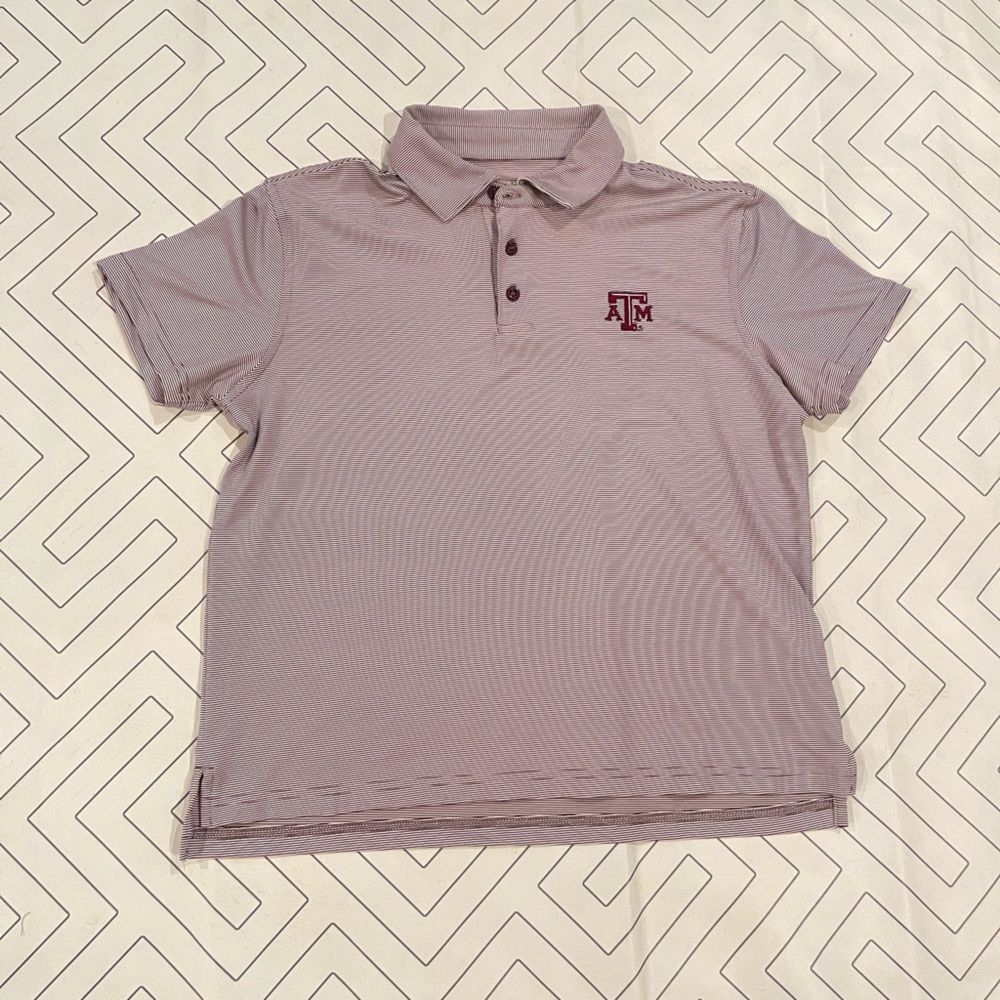 Collegiate Outfitters Striped A&M Polo